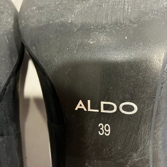 ALDO Heels ALDO Pumps Black Leather US Size 8.5 Like New Heels 2.5 inches - Picture 12 of 16
